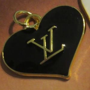 SOLD ⭐️ LOUIS VUITTON HEART LV CHARMS 🩷🤍🖤 AUTHENTIC YOUR CHOICE of COLOR